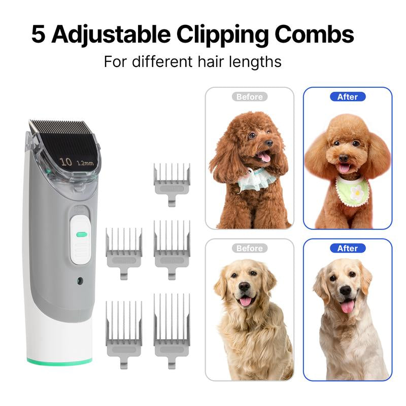 Neakasa P1 Pro Pet Grooming Kit & Vacuum Suction 99% Pet Hair with 5 Professional Grooming Shedding Tools for Dogs Cats and Other Animals