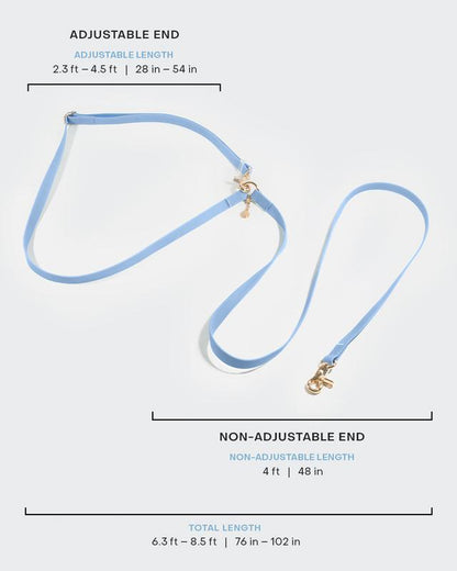 4-In-1 Convertible Hands Free Cloud Dog Leash, 8.5-Ft Long, 5/8” Wide or 3/4” Wide